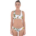 Nasturtium Flower Plant Leaves Cross Back Hipster Bikini Set View1