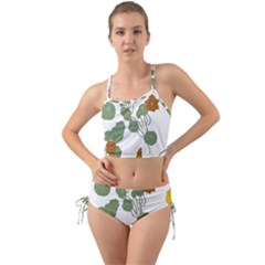 Nasturtium Flower Plant Leaves Mini Tank Bikini Set by Maspions