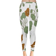 Nasturtium Flower Plant Leaves Inside Out Leggings