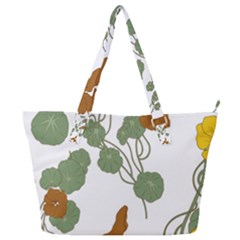 Nasturtium Flower Plant Leaves Full Print Shoulder Bag