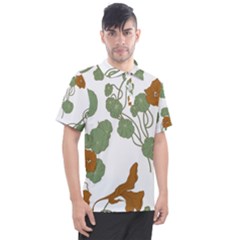 Nasturtium Flower Plant Leaves Men s Polo T-shirt