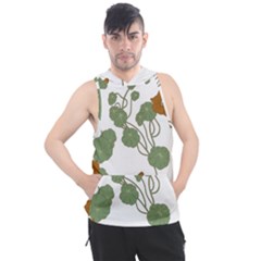 Nasturtium Flower Plant Leaves Men s Sleeveless Hoodie