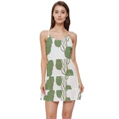 Nasturtium Flower Plant Leaves Short Frill Dress