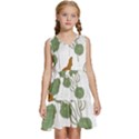 Nasturtium Flower Plant Leaves Kids  Sleeveless Tiered Mini Dress View1