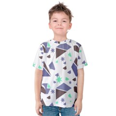 Seamless Pattern Geometric Texture Kids  Cotton T-shirt