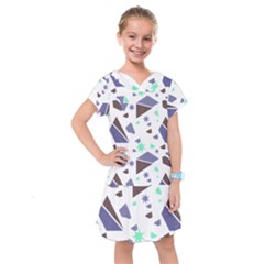 Seamless Pattern Geometric Texture Kids  Drop Waist Dress