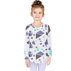 Seamless Pattern Geometric Texture Kids  Long Sleeve T-shirt