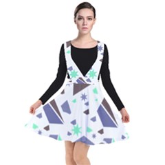 Seamless Pattern Geometric Texture Plunge Pinafore Dress