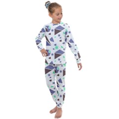 Seamless Pattern Geometric Texture Kids  Long Sleeve Set 