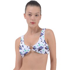 Seamless Pattern Geometric Texture Ring Detail Bikini Top