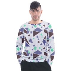 Seamless Pattern Geometric Texture Men s Long Sleeve Raglan T-shirt