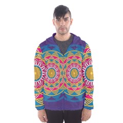 Abstract Digital Artwork Men s Hooded Windbreaker