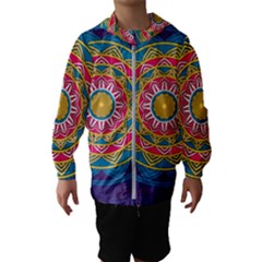 Abstract Digital Artwork Kids  Hooded Windbreaker