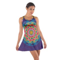 Abstract Digital Artwork Cotton Racerback Dress