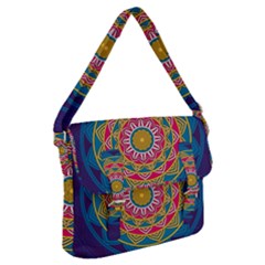 Abstract Digital Artwork Buckle Messenger Bag