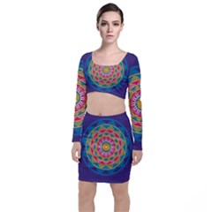 Abstract Digital Artwork Top And Skirt Sets