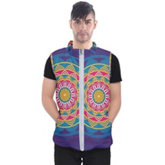 Abstract Digital Artwork Men s Puffer Vest