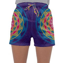 Abstract Digital Artwork Sleepwear Shorts