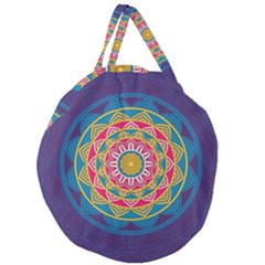 Abstract Digital Artwork Giant Round Zipper Tote