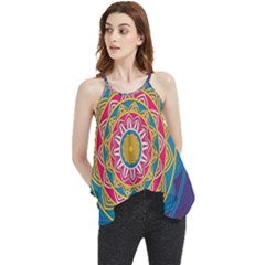 Abstract Digital Artwork Flowy Camisole Tank Top