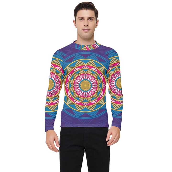 Abstract Digital Artwork Men s Long Sleeve Rash Guard