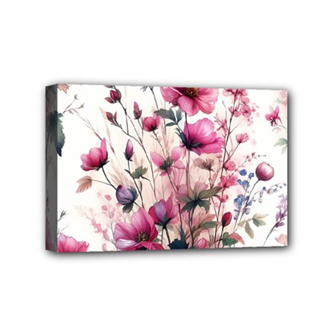 Flora Floral Flower Petal Mini Canvas 6  X 4  (stretched)