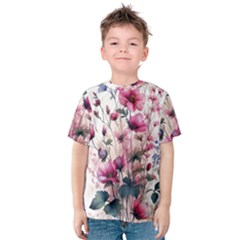 Flora Floral Flower Petal Kids  Cotton T-shirt