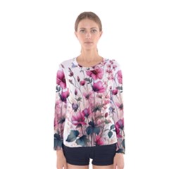 Flora Floral Flower Petal Women s Long Sleeve T-shirt