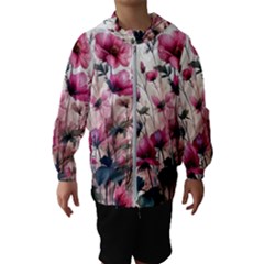 Flora Floral Flower Petal Kids  Hooded Windbreaker