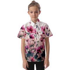 Flora Floral Flower Petal Kids  Short Sleeve Shirt