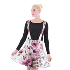 Flora Floral Flower Petal Suspender Skater Skirt