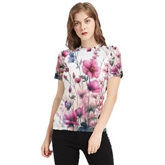 Flora Floral Flower Petal Women s Short Sleeve Rash Guard