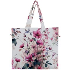 Flora Floral Flower Petal Canvas Travel Bag