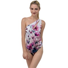 Flora Floral Flower Petal To One Side Swimsuit