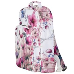 Flora Floral Flower Petal Double Compartment Backpack