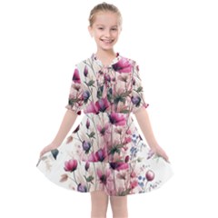 Flora Floral Flower Petal Kids  All Frills Chiffon Dress