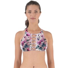 Flora Floral Flower Petal Perfectly Cut Out Bikini Top by Maspions