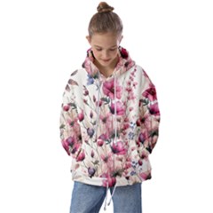 Flora Floral Flower Petal Kids  Oversized Hoodie