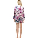 Flora Floral Flower Petal Long Sleeve Satin Robe View2