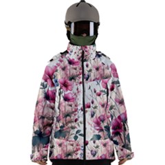 Flora Floral Flower Petal Men s Zip Ski And Snowboard Waterproof Breathable Jacket