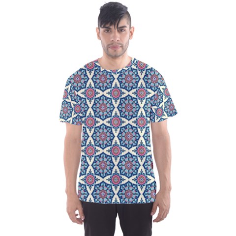 Abstract Mandala Seamless Background Texture Men s Sport Mesh T-shirt by Maspions