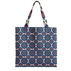 Abstract Mandala Seamless Background Texture Zipper Grocery Tote Bag