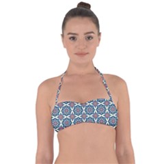 Abstract Mandala Seamless Background Texture Tie Back Bikini Top by Maspions