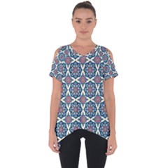 Abstract Mandala Seamless Background Texture Cut Out Side Drop T-shirt