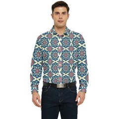 Abstract Mandala Seamless Background Texture Men s Long Sleeve  Shirt by Maspions