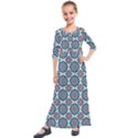 Abstract Mandala Seamless Background Texture Kids  Quarter Sleeve Maxi Dress View1