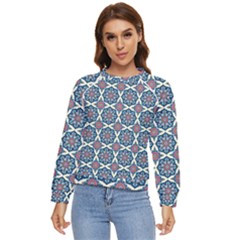 Abstract Mandala Seamless Background Texture Women s Long Sleeve Raglan T-shirt