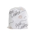 Seamless Pattern Coffee Text Drawstring Pouch (Large) View1