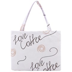 Seamless Pattern Coffee Text Mini Tote Bag