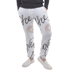 Seamless Pattern Coffee Text Men s Jogger Sweatpants by Maspions